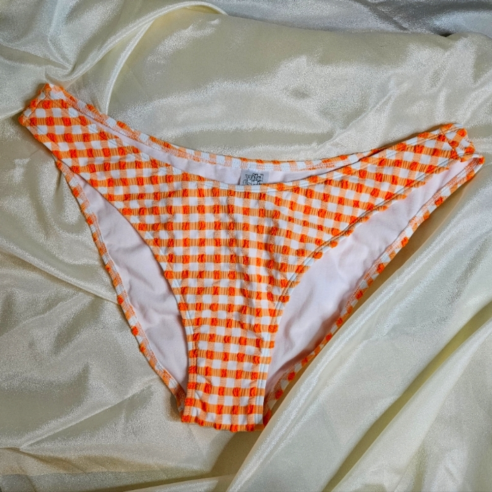 Wild Fable Orange Gingham Bikini Bottoms Size XL NWT (Grab 2 swim for $15)